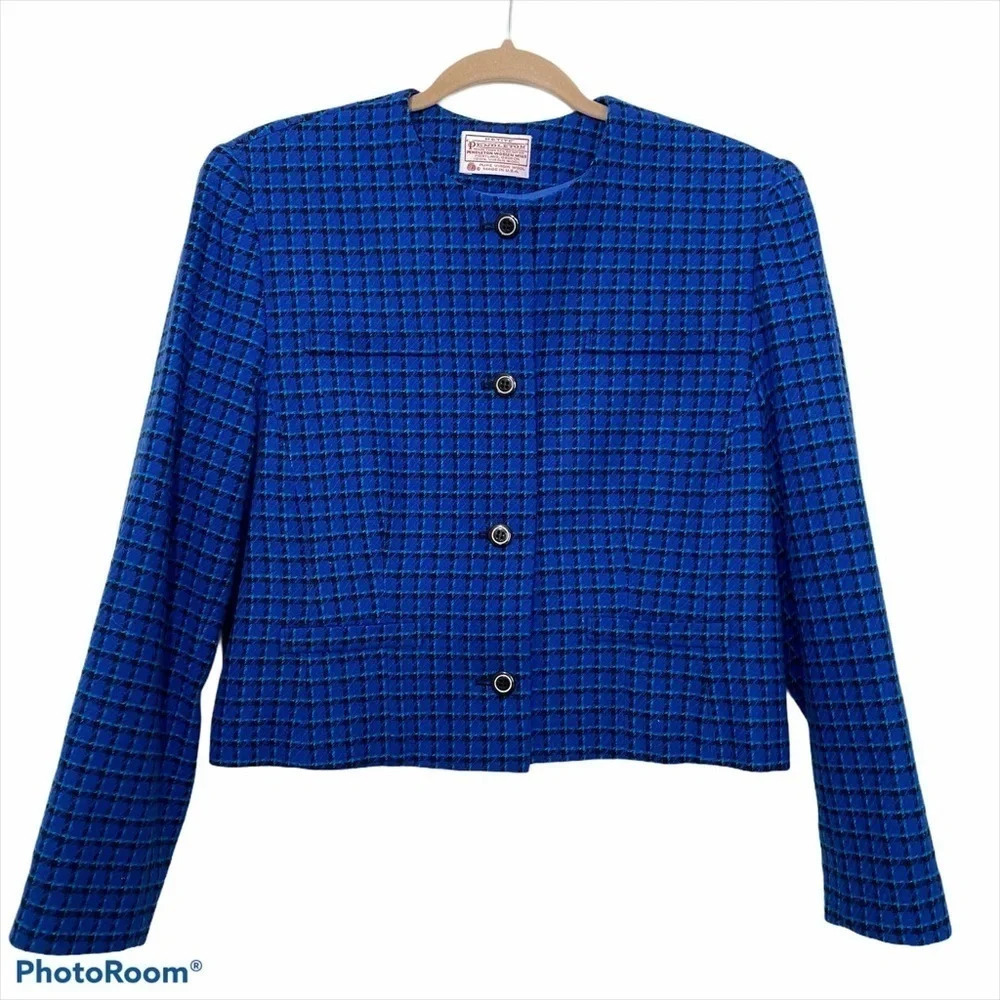 Vintage Pendleton Wool Cropped Blazer Jacket